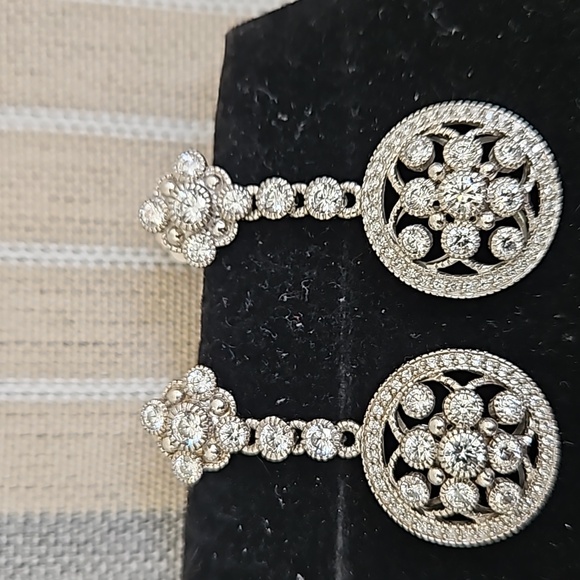 Judith Ripka Jewelry - Judith Ripka Sterling Silver Diamonique Neckace And Earring Set